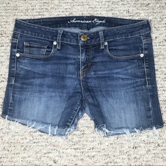 American Eagle Outfitters Pants - American Eagle Stretch Frayed Hem Cut Off Shorts 8